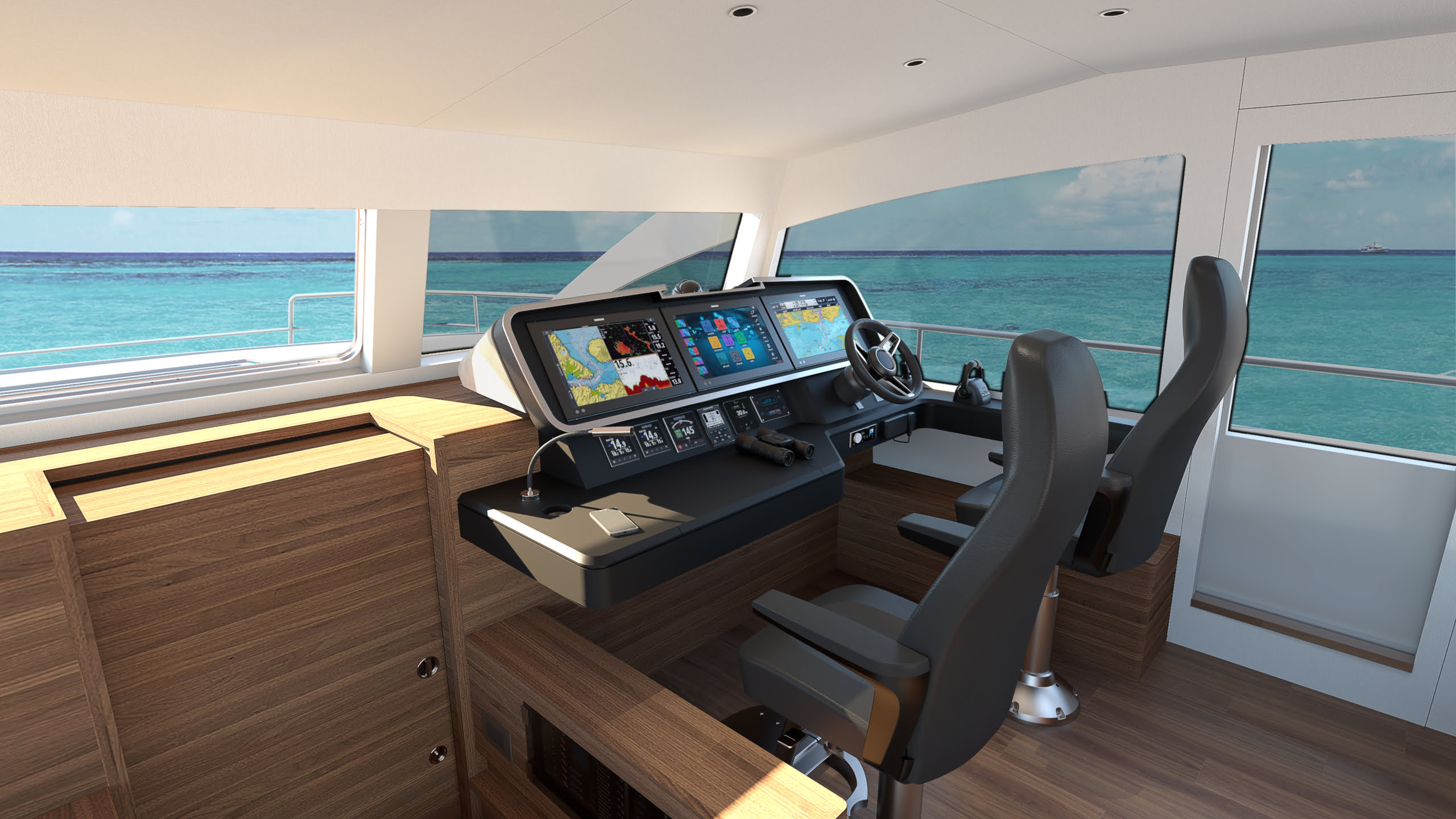 Xquisite X60 Interior Design Walnut Helm View